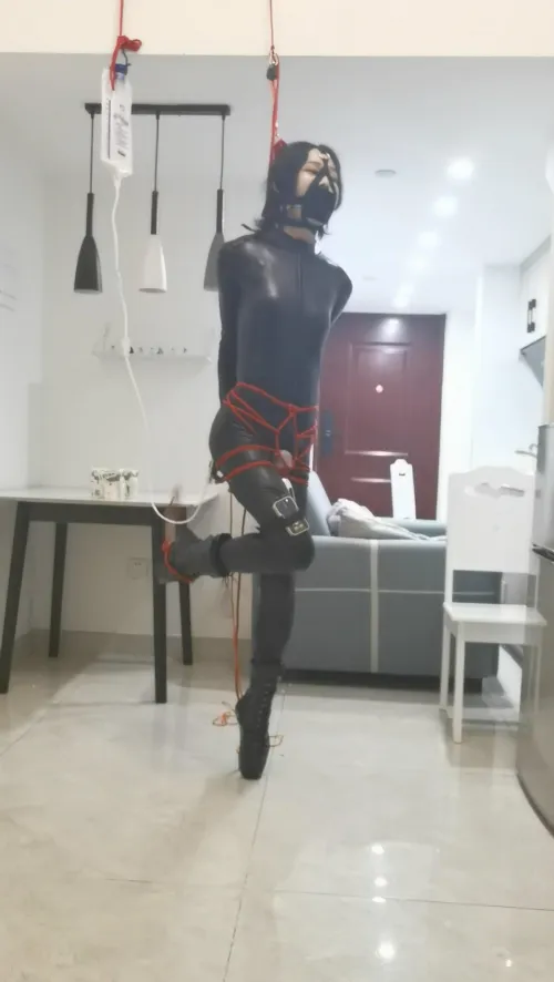 Chinese girl tied up with a vibrator between her legs by BeaconerFreak