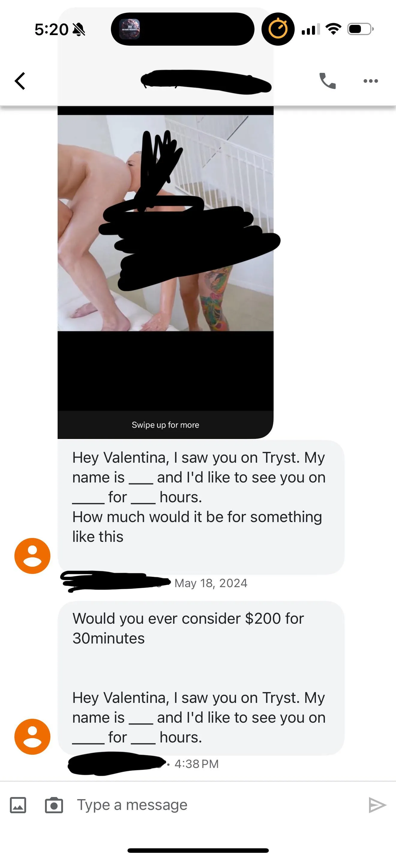 Mind you… my rate is $1100/hr posted by wellehy