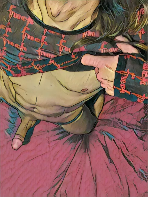 Peel it off (self portrait) by me by TheNewFree_Me