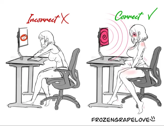 Right way to spend time in front of computer (OC) (FrozenGrapeLove) by sweetlberry