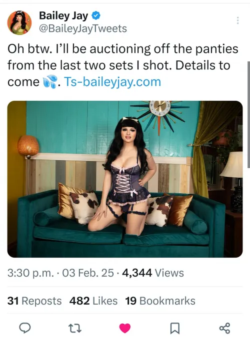 Bailey Jay panty auction by Bailey_Jay_Fan