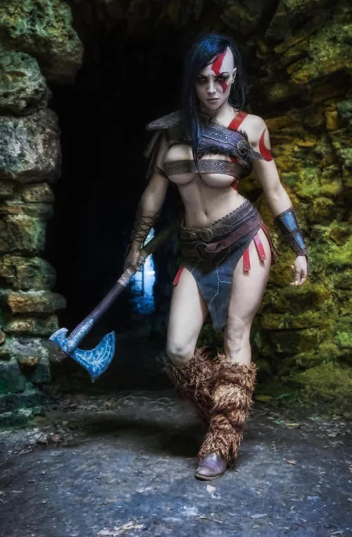 Female Kratos by Octokuro by iam_ocotkuro