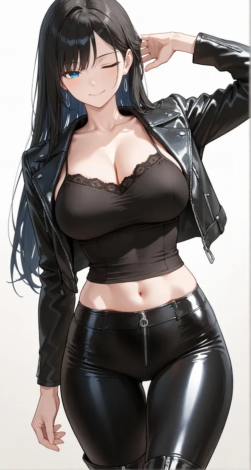 Leather Jacket, Pants, & Boots by CheetahSperm18