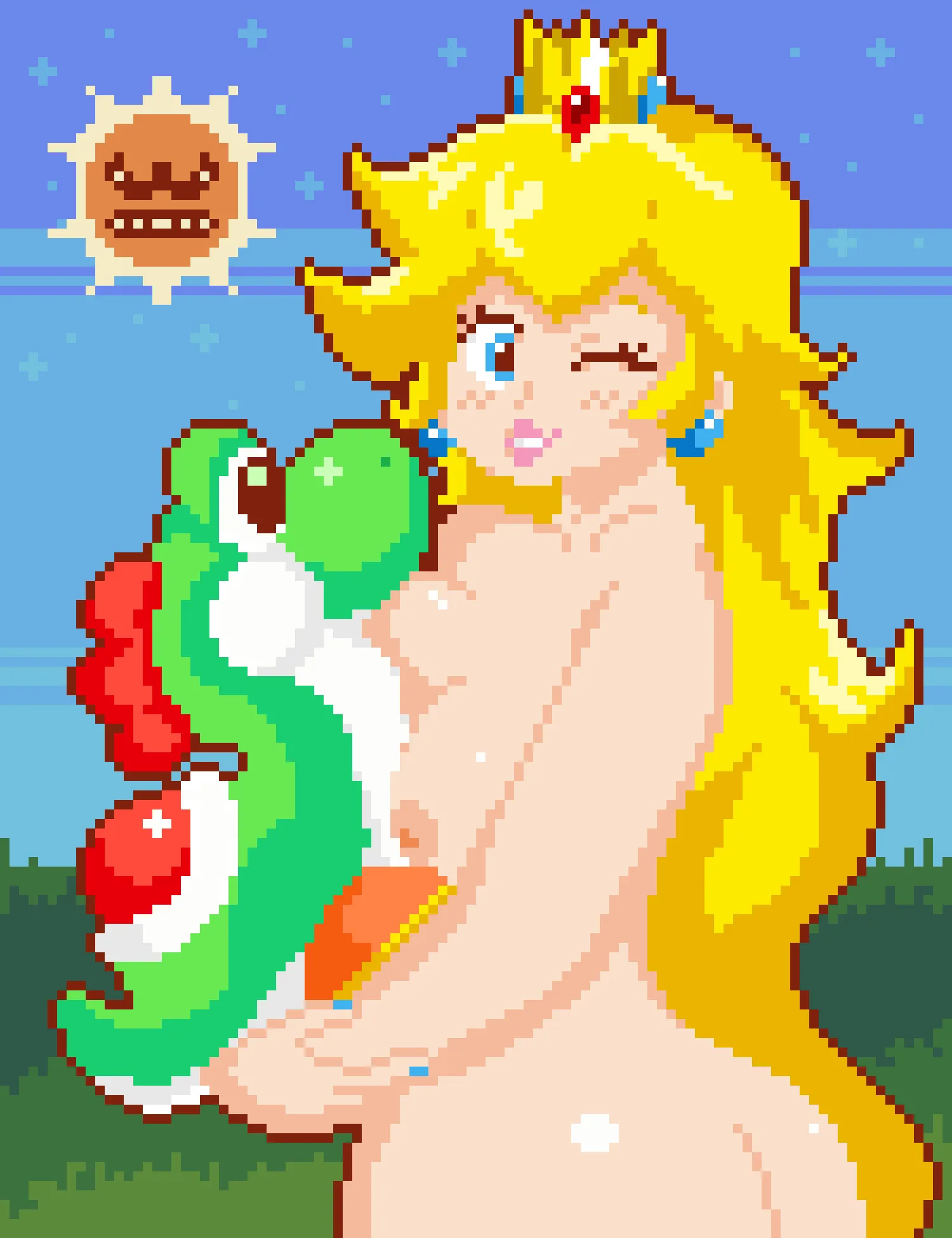 Princess Peach Pixel Art by (ChickenBreasts) posted by PinkiHoney