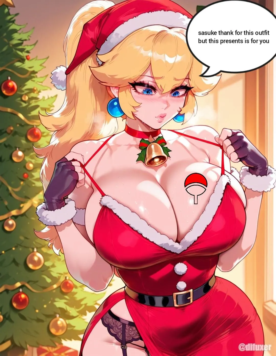 Santa sasuke visit his princess  posted by Aware-Swan-2974