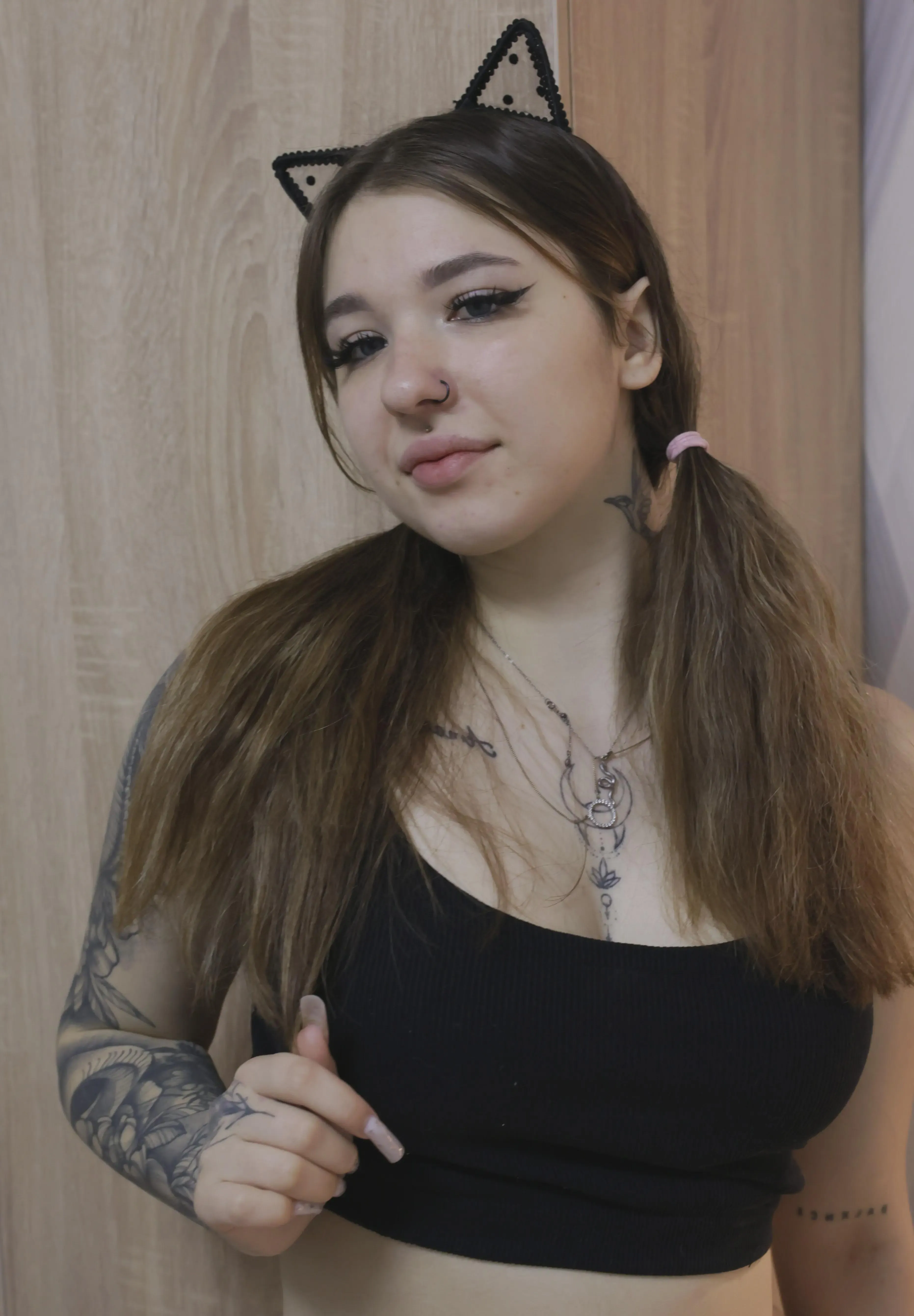 this cute cat girl is very playful at night posted by bonedcadiz