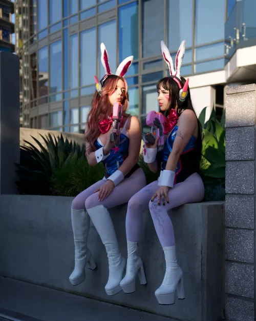 Two bunny D.Vas (by Cyber-goth with u/EvelynLovexoxo) by Cyber-goth
