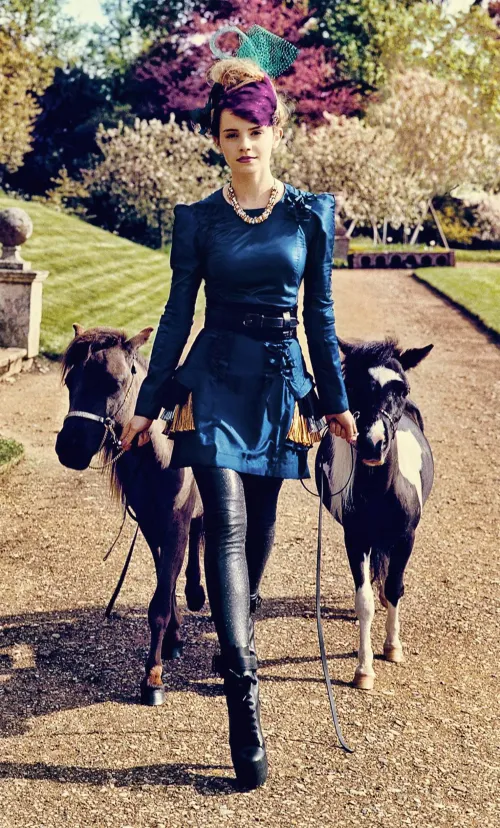 Emma keeping her ponies (& her simps) on a leash by drusenlard02