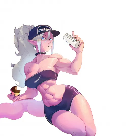 (@XipRm) [Dragon Ball FighterZ] She definitely has a fast metabolism by XipRm