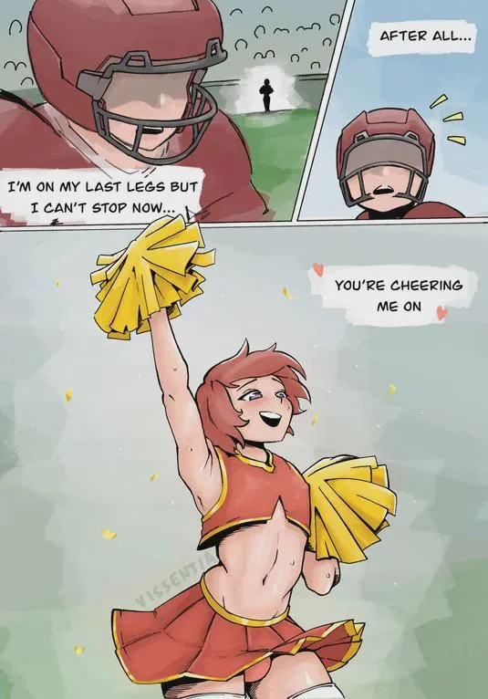 Androgynous cheerleader rooting for you! posted by MathematicianAway567