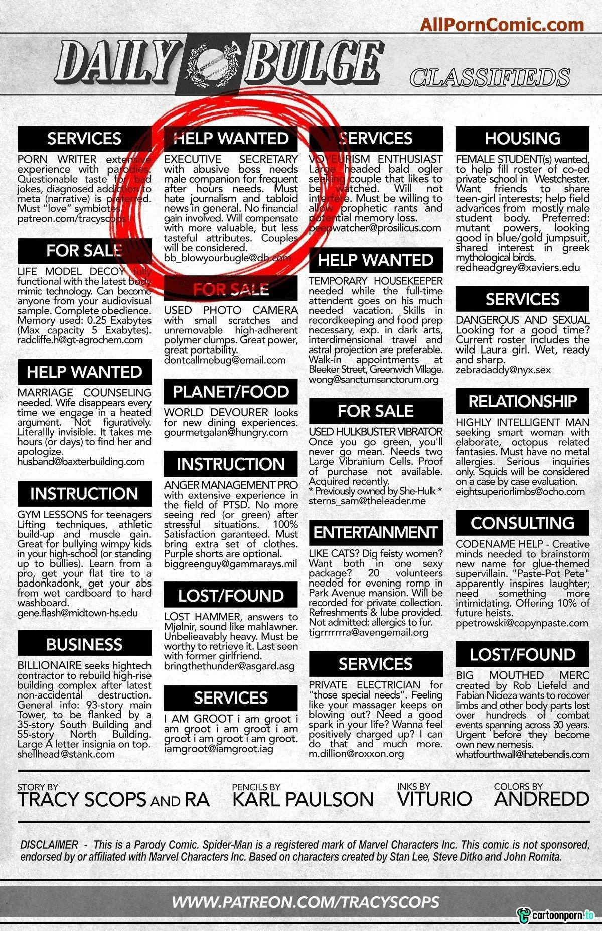 Daily Bulge (Spider-Man) [Tracy Scops] #2 posted by cartoongai