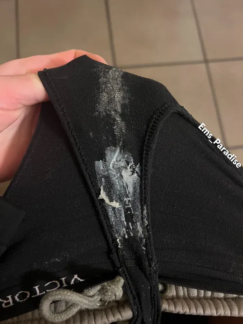 Ovulation panties in a black thong never disappoints;) by ems_paradise