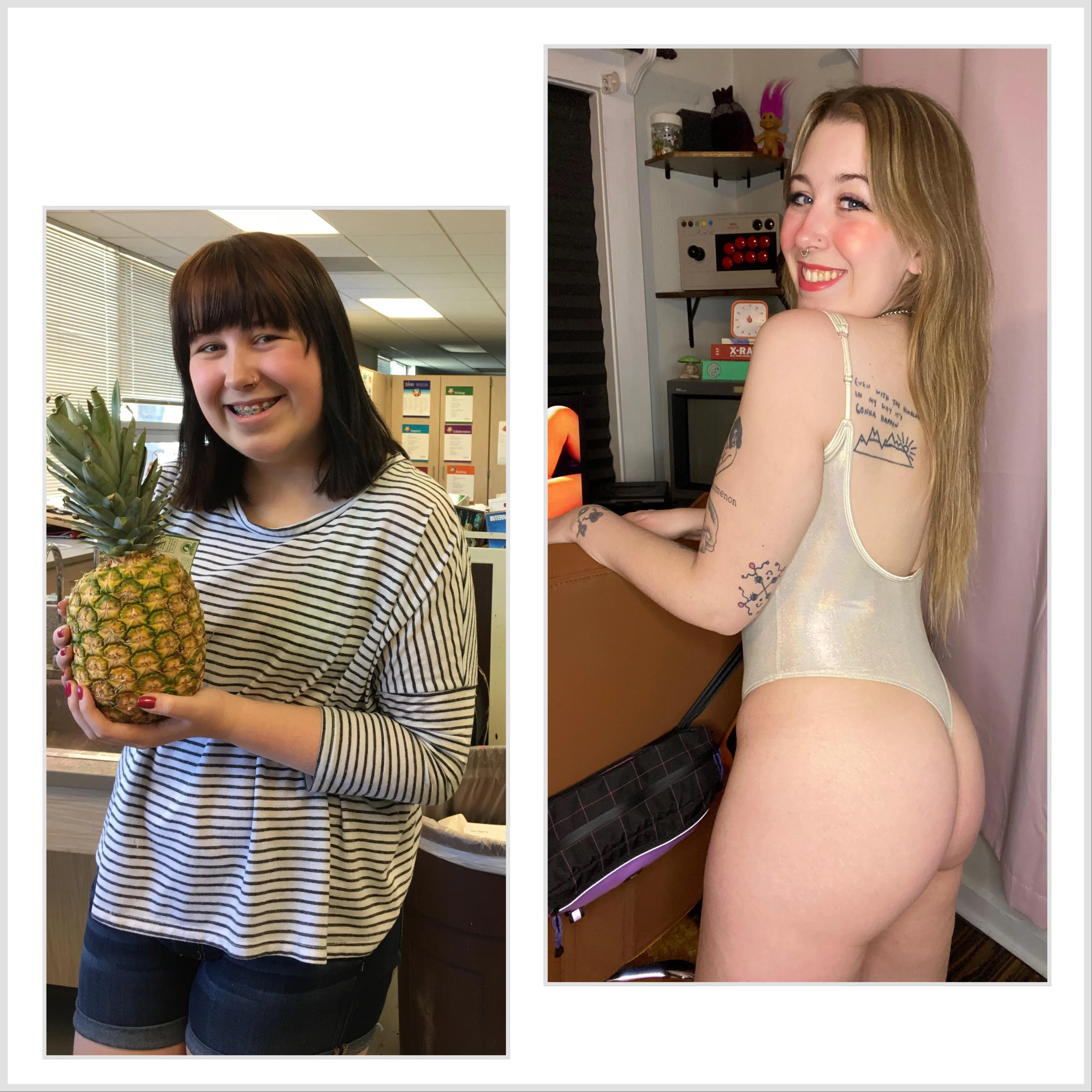 2018 vs 2025 can’t wait for what’s next! 🙈💖 posted by DomesticatedFemSub