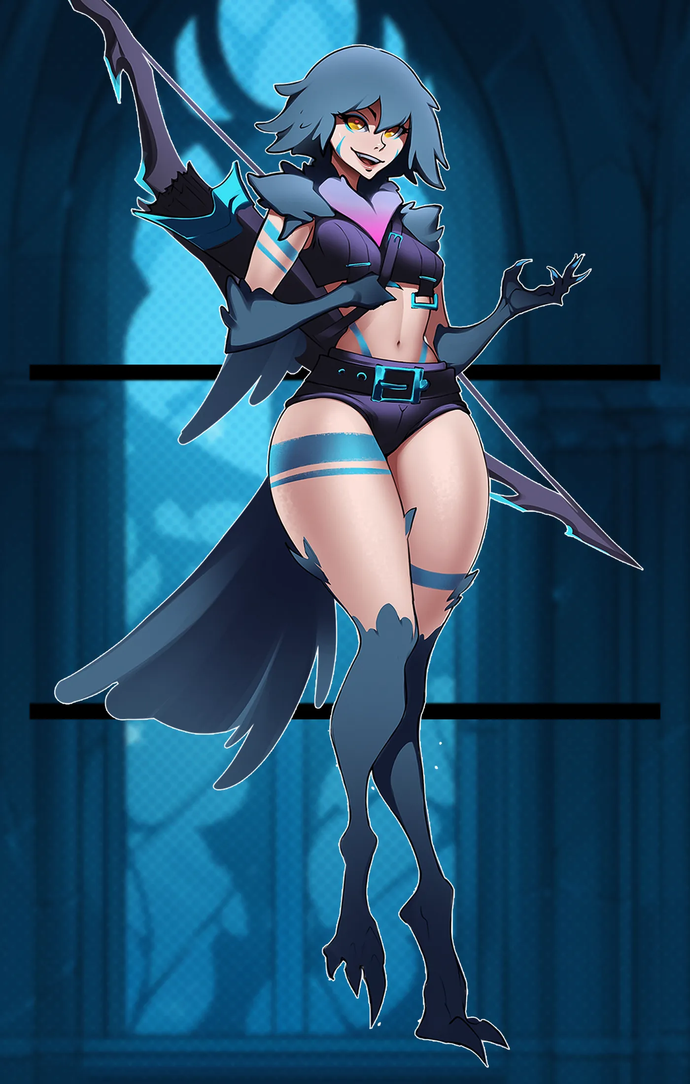 Harpy girl Melea (by Ninego) [The Veil Chronicles: Nix University] posted by SilkswormTM