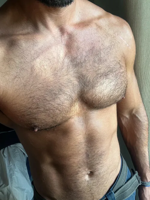 I'm growing out my chest hair, it makes me hot by nicksunday7