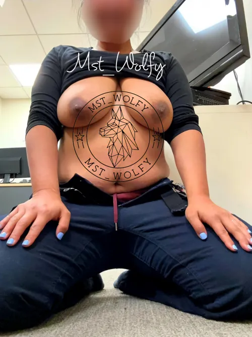 My little bitch made to serve me while at work... 😜😜 Her wet little cunt was making so much noise.. 😉😝😝 by Masterwolfy7