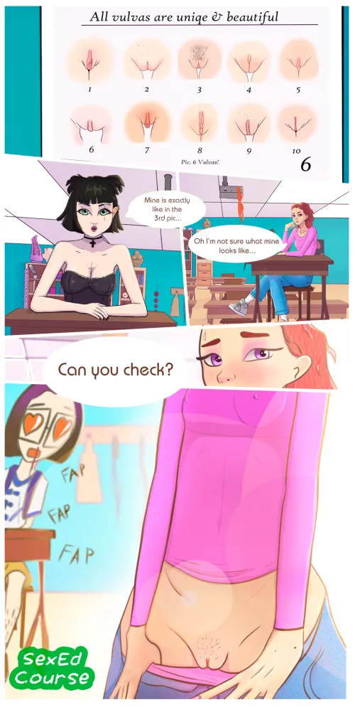 Curious what picture her pussy looks similar to[SexEd Course Chapter 1] by almond_raf