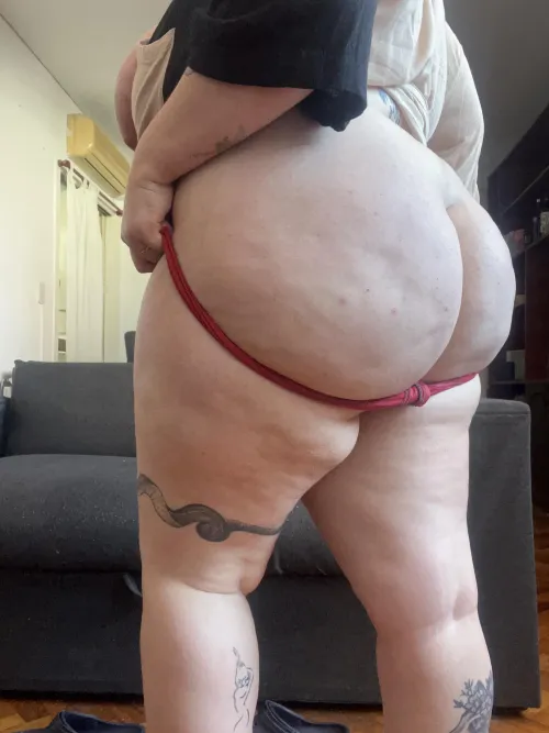 Showing off my thong in my bosses office, hope he doesn't catch me😝 by Wooden-Ad-8951