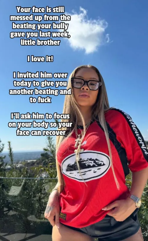 At least she's kind enough to let your face recover (captionforevr on imagefap) by Captionsforever