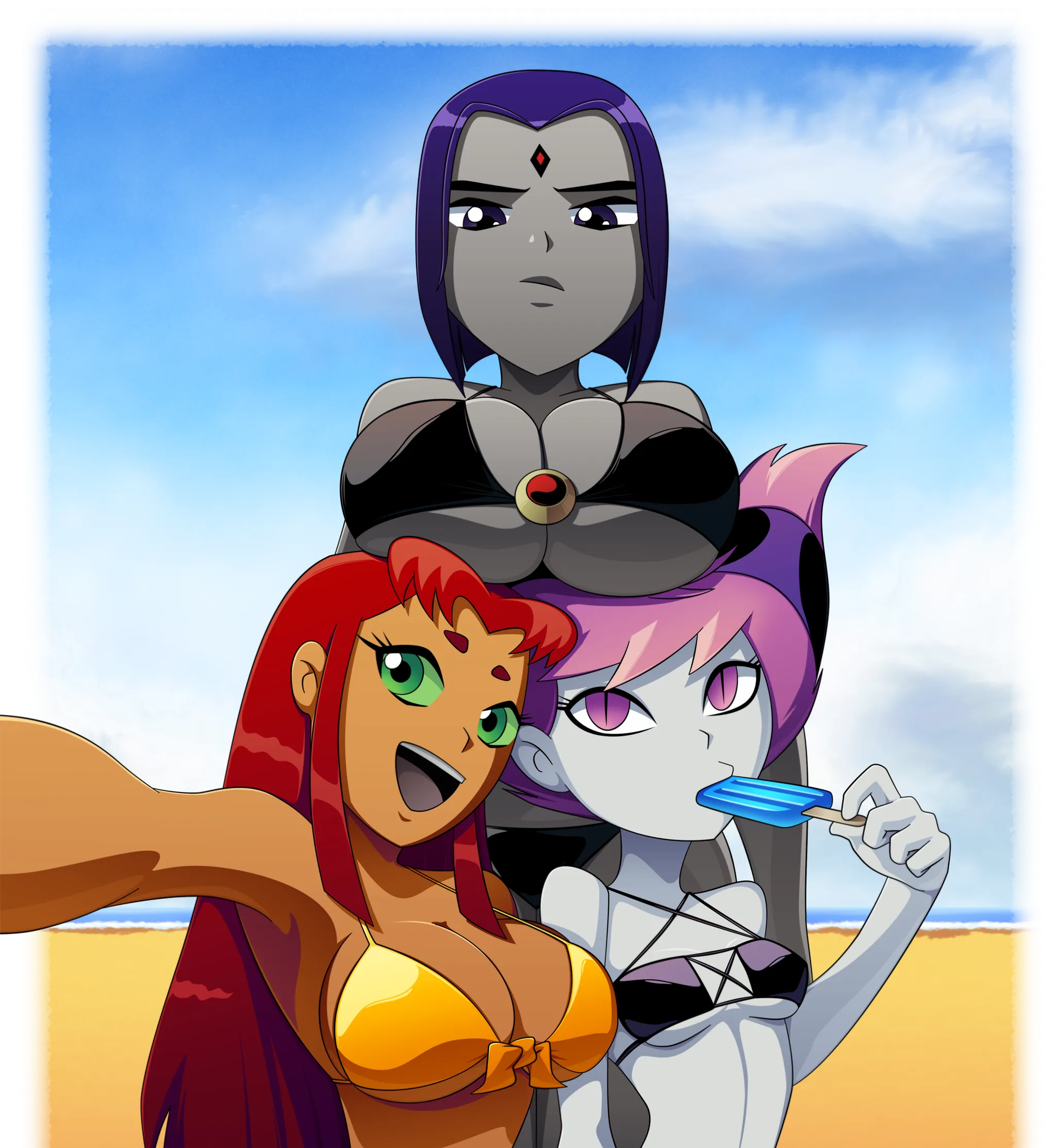 Raven, Starfire and Jinx (RavenravenRaven) posted by WhiteL_BLM