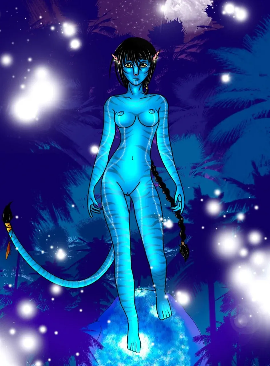 Sexy Na'vi in Pandora's glowing forest at night (rafflone) posted by NastinaX
