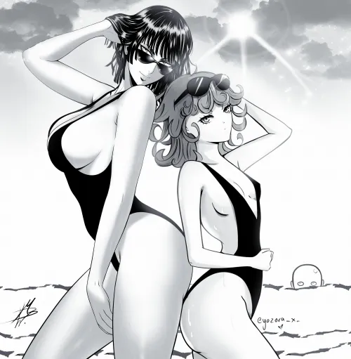 Tatsumaki and Fubuki (Wyatt) by KrazyK1989