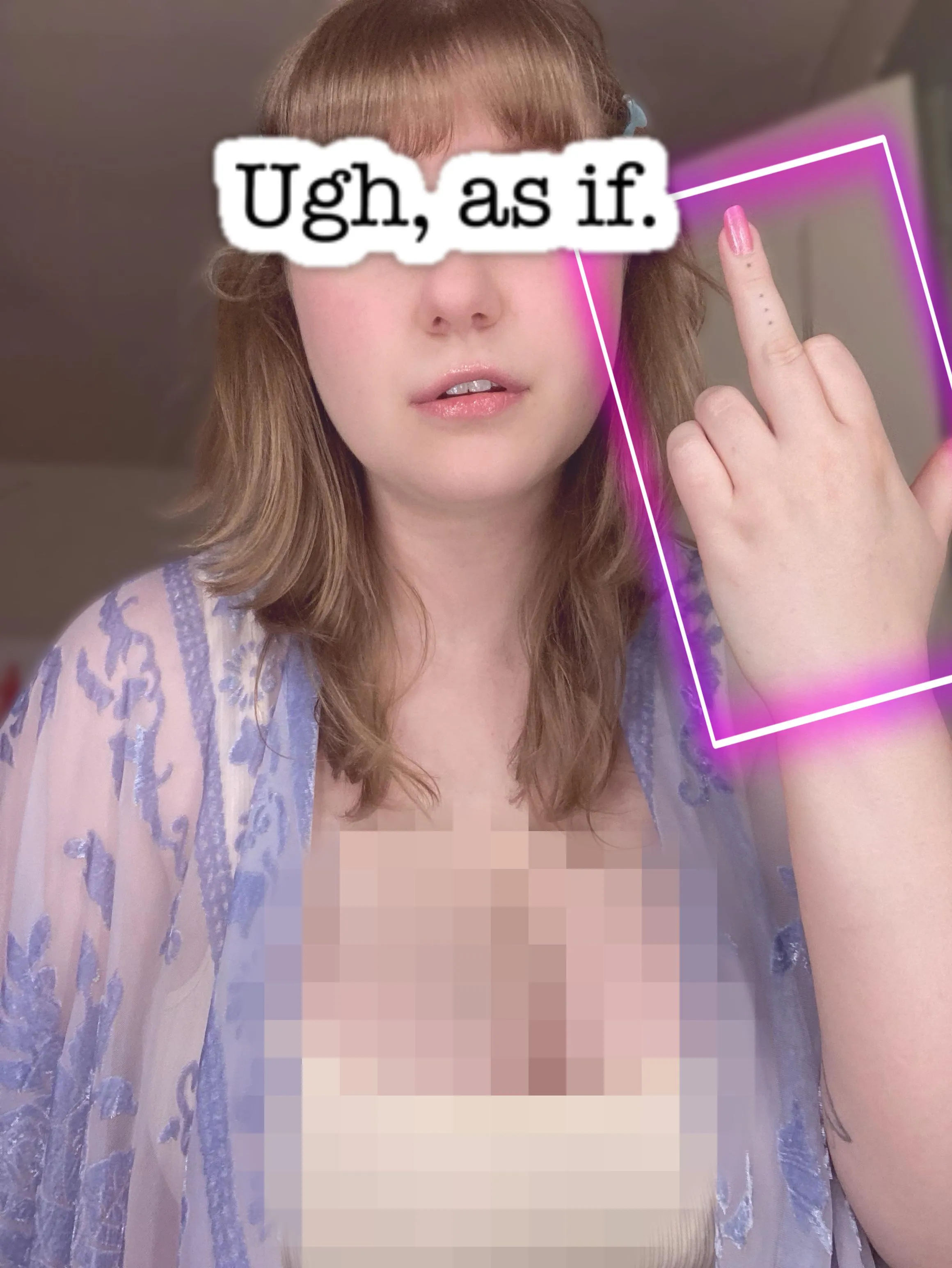 The only thing you deserve or want is my middle finger. And I bet it’s longer than your dick. posted by goddesskatierose