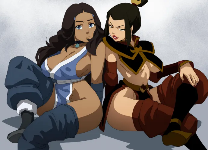 [Avatar the last Airbender] KATARA/AZULA (Inker_Comics) by avin8701