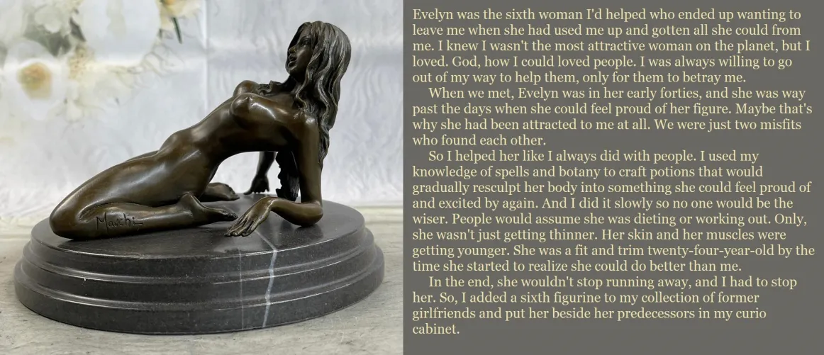 New Caption! Finally Proud of Her Body statue #statuefication #inanimatetransformation #magicaltransformation #revenge #femdom #dolltf #dollification #caption by AskedForTheMid0129