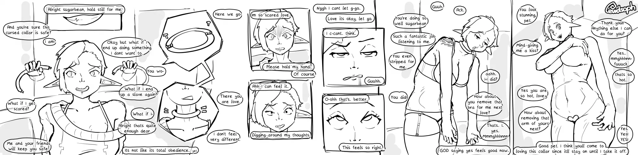 pebbles partner had a gift for her and now she cant take it off <3 (oc) (lewdsoph) by lewdsoph