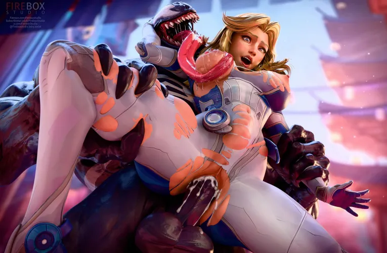 Sue gets caught by Venom (Firebox Studio) by EroMestre