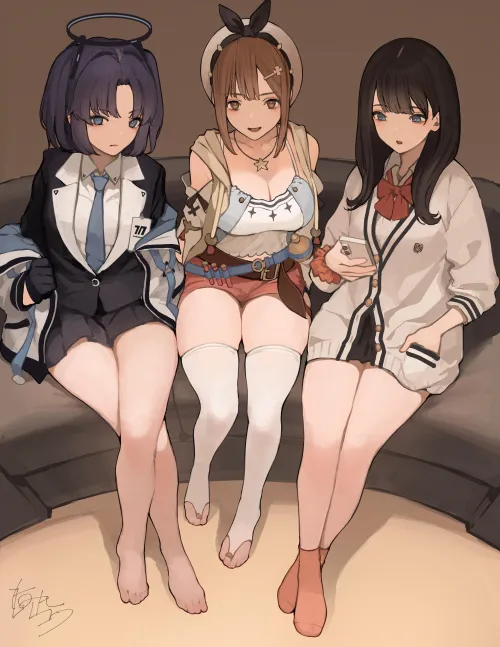 Thigh Trio [Blue Archive + Atelier Ryza + SSSS.GRIDMAN] by AluminiumGnat