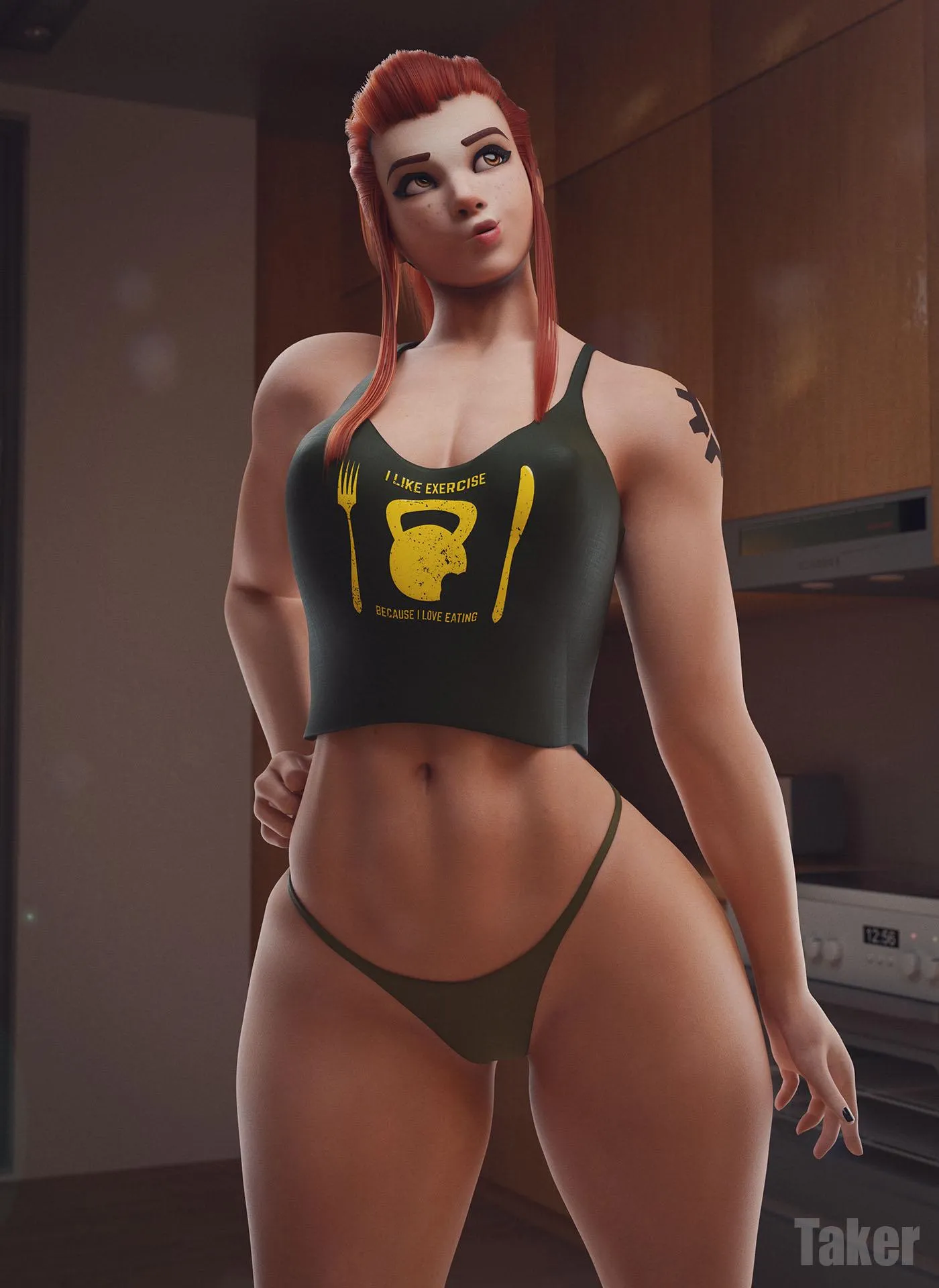 Brigitte the muscle cutie (Taker) [Overwatch] posted by EroMestre