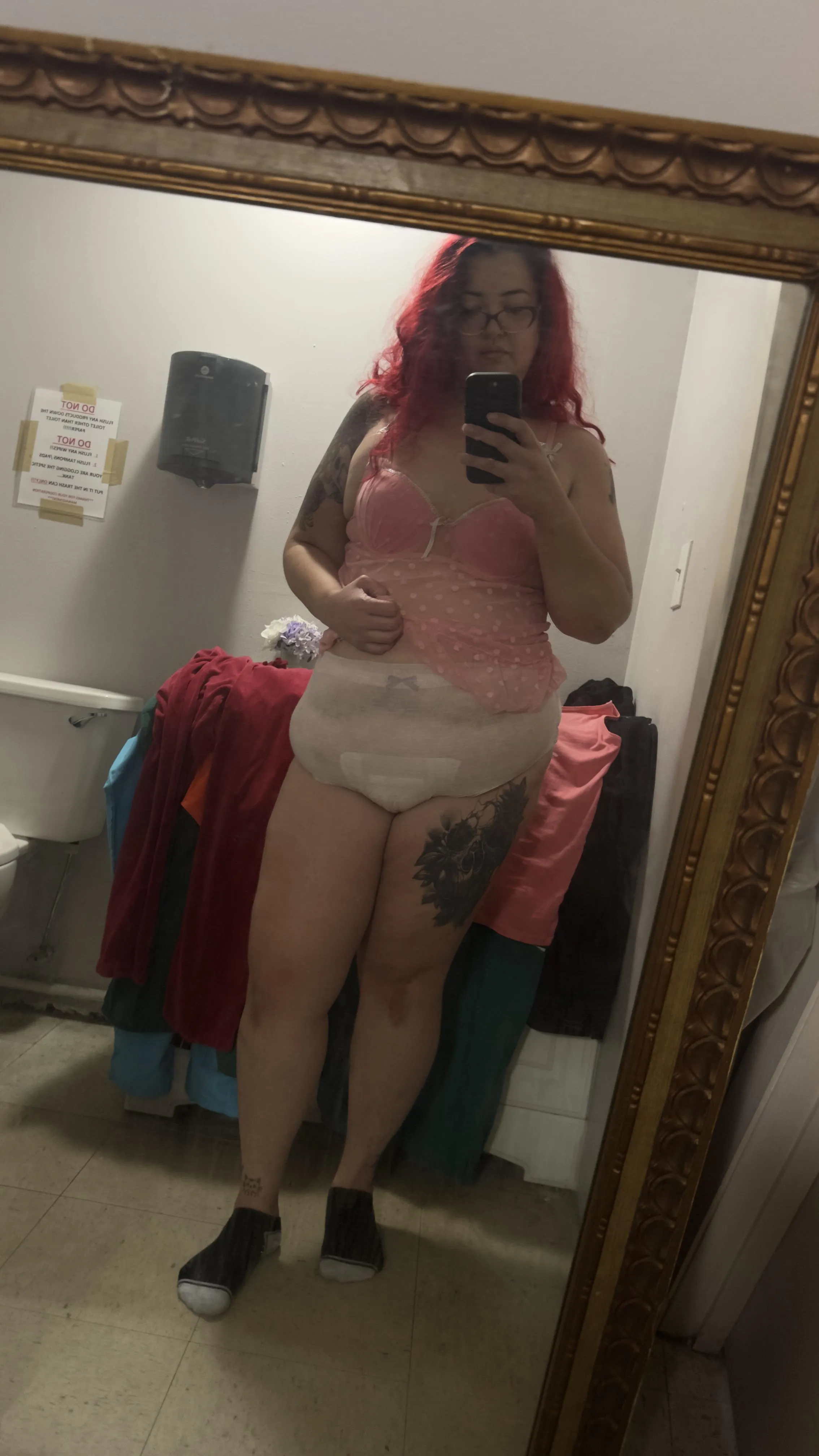 Lingerie with a pull-up diaper ♥️ posted by nurselexximarie