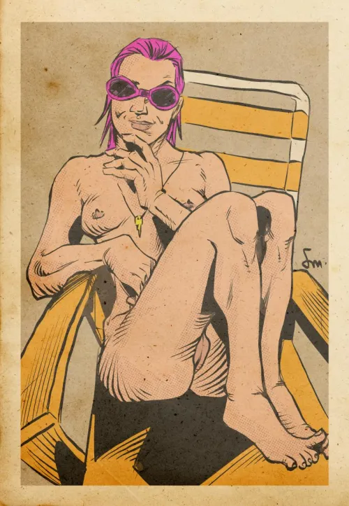 Beach Chair - art by me by FrustratedMammoth