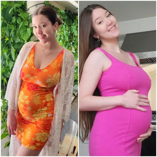 Which dress looks better on my pregnant body? by jade_love_12345