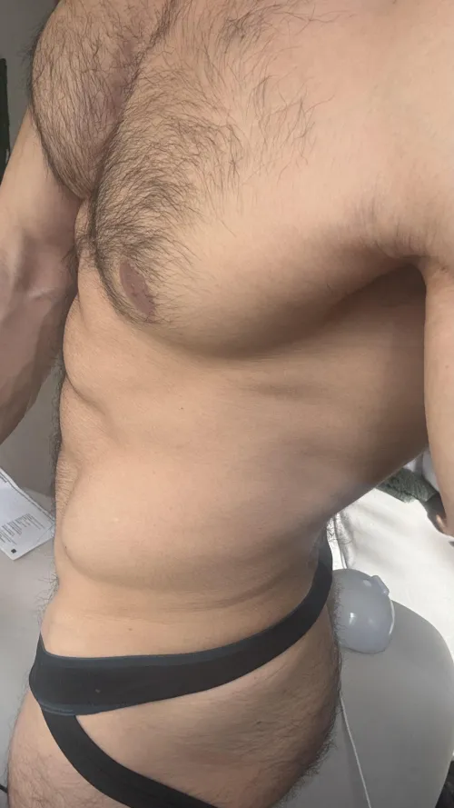 You think black jockstraps fits me? 😏 by elias_muscle