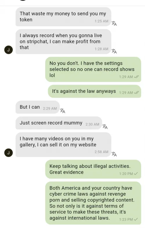 His account was immediately banned on the site by virgieblanca