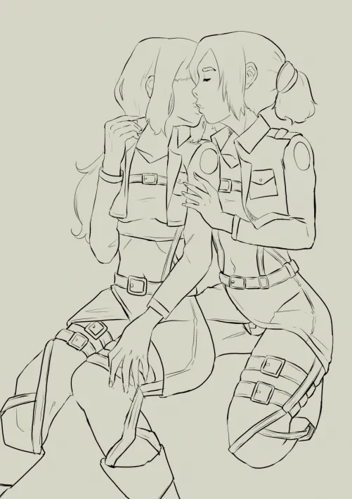 historia and ymir snk (you can claim the version without clothes on my patreon for free more information in the comment) by Arieltedibuja