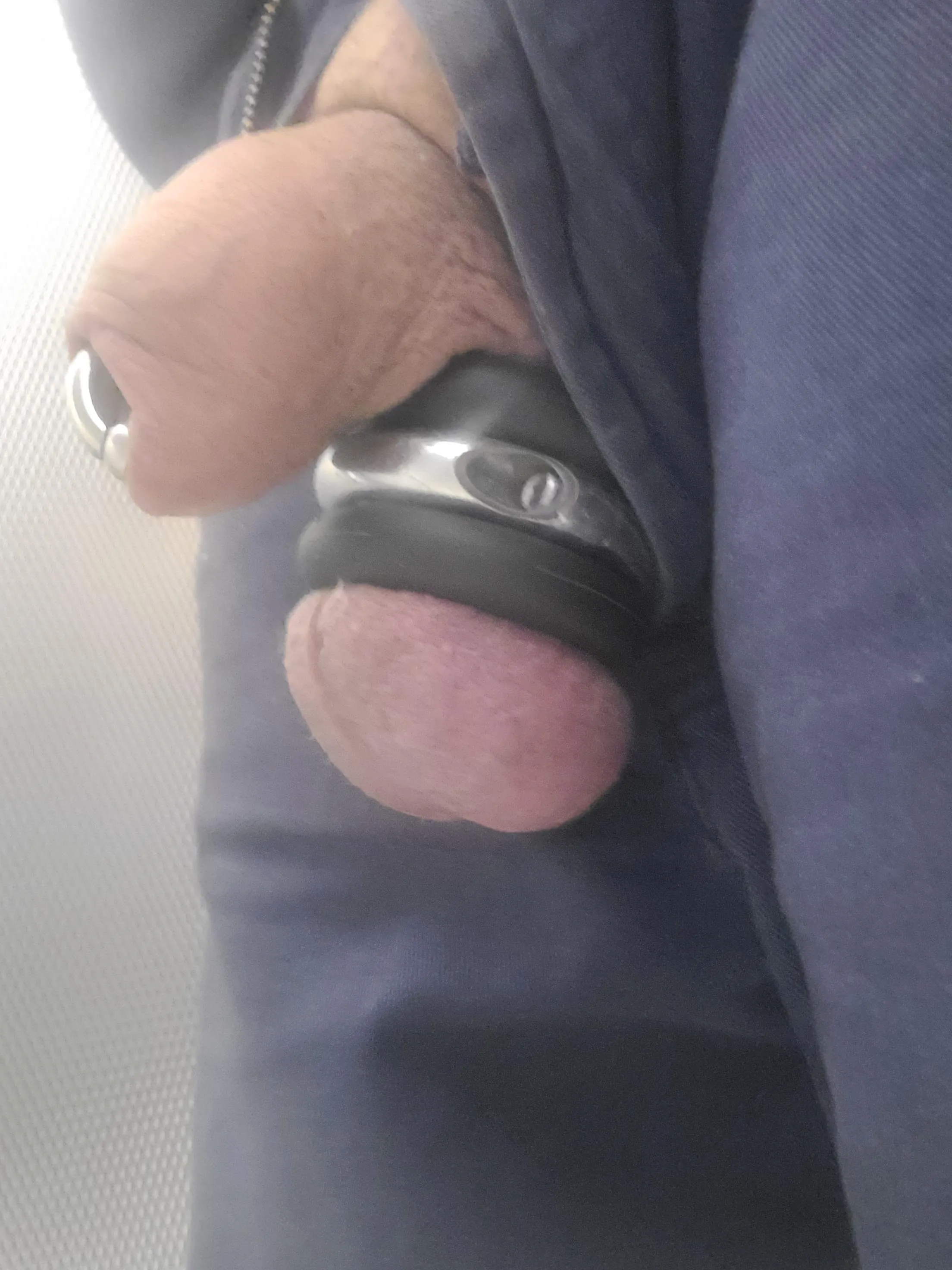 My PA tryin to hide while I'm wearing my ball stretcher posted by char42ds