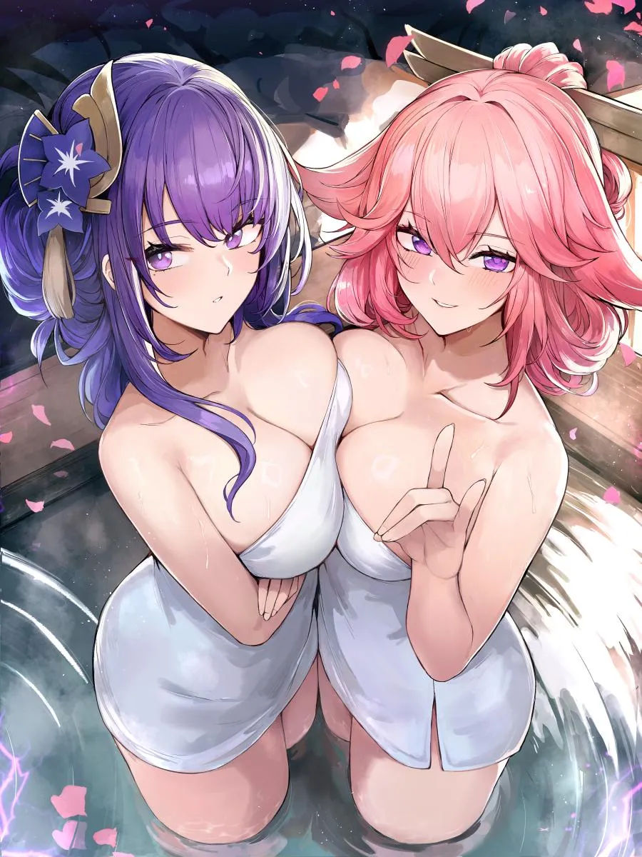 Raiden Shogun, Yae Miko (Genshin Impact) [mou tama maru] posted by MrZerFox