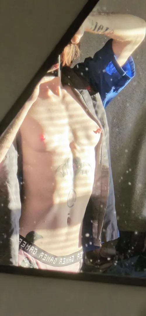 The other technician guys stare at me in the changing room for some reason. by Hugly_Duckling