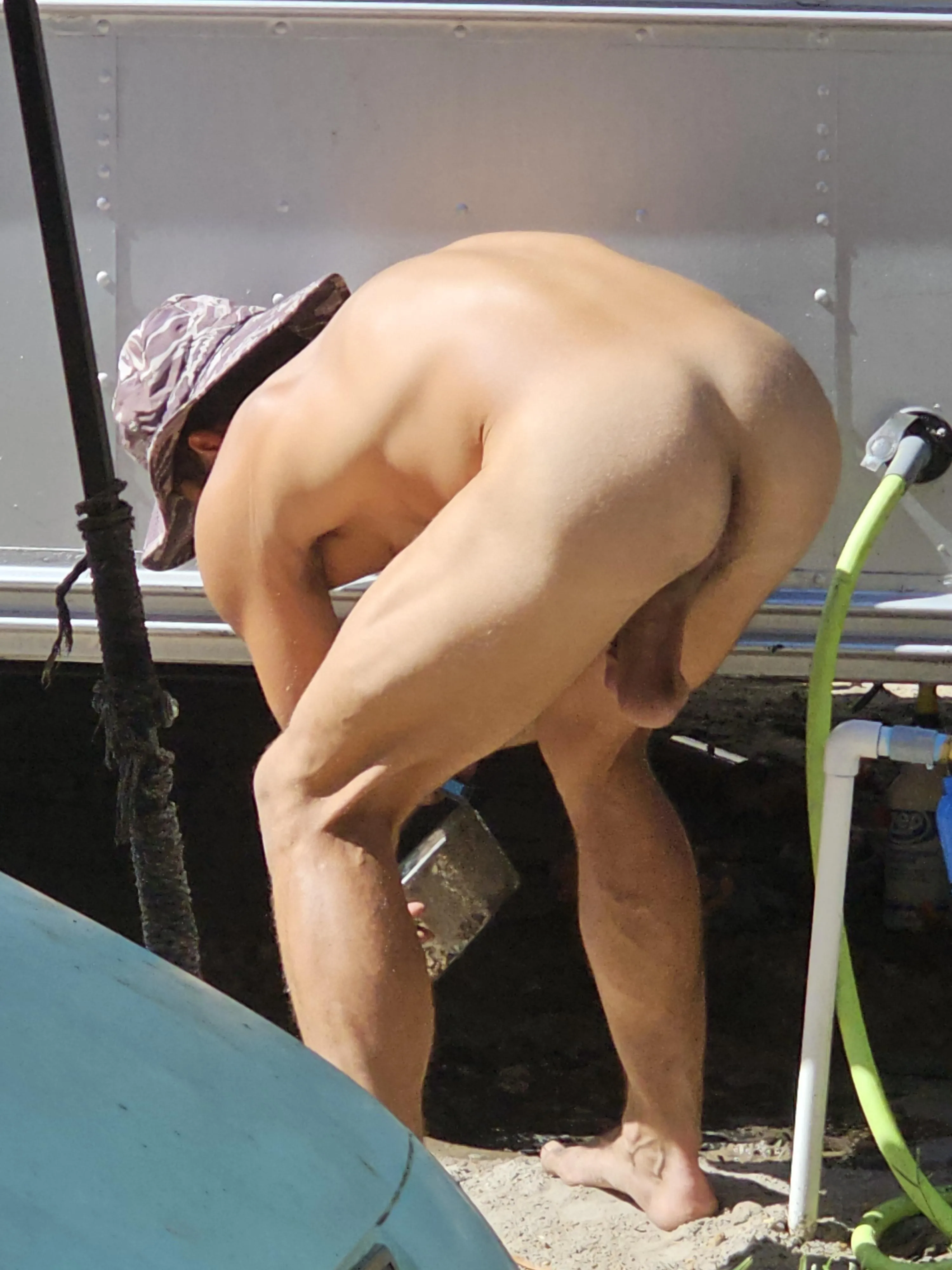 [30] I love how low our dragons balls hang when he's working naked... 🤤😍😋😜😈🥵 posted by soflobothbicpl