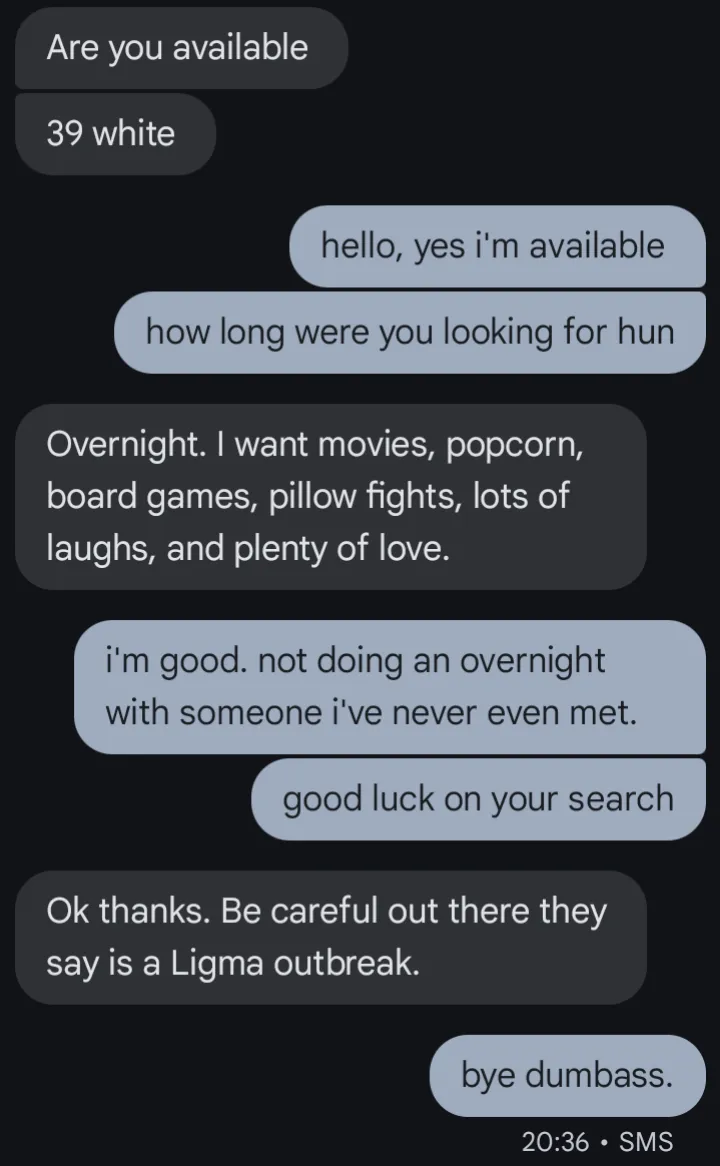 does he really think i'm going to fall for this? posted by brooklynnnn11