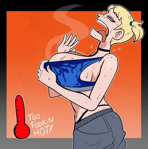 Too fucking hot (art by HellOnEarthIII) by Pseu-do69