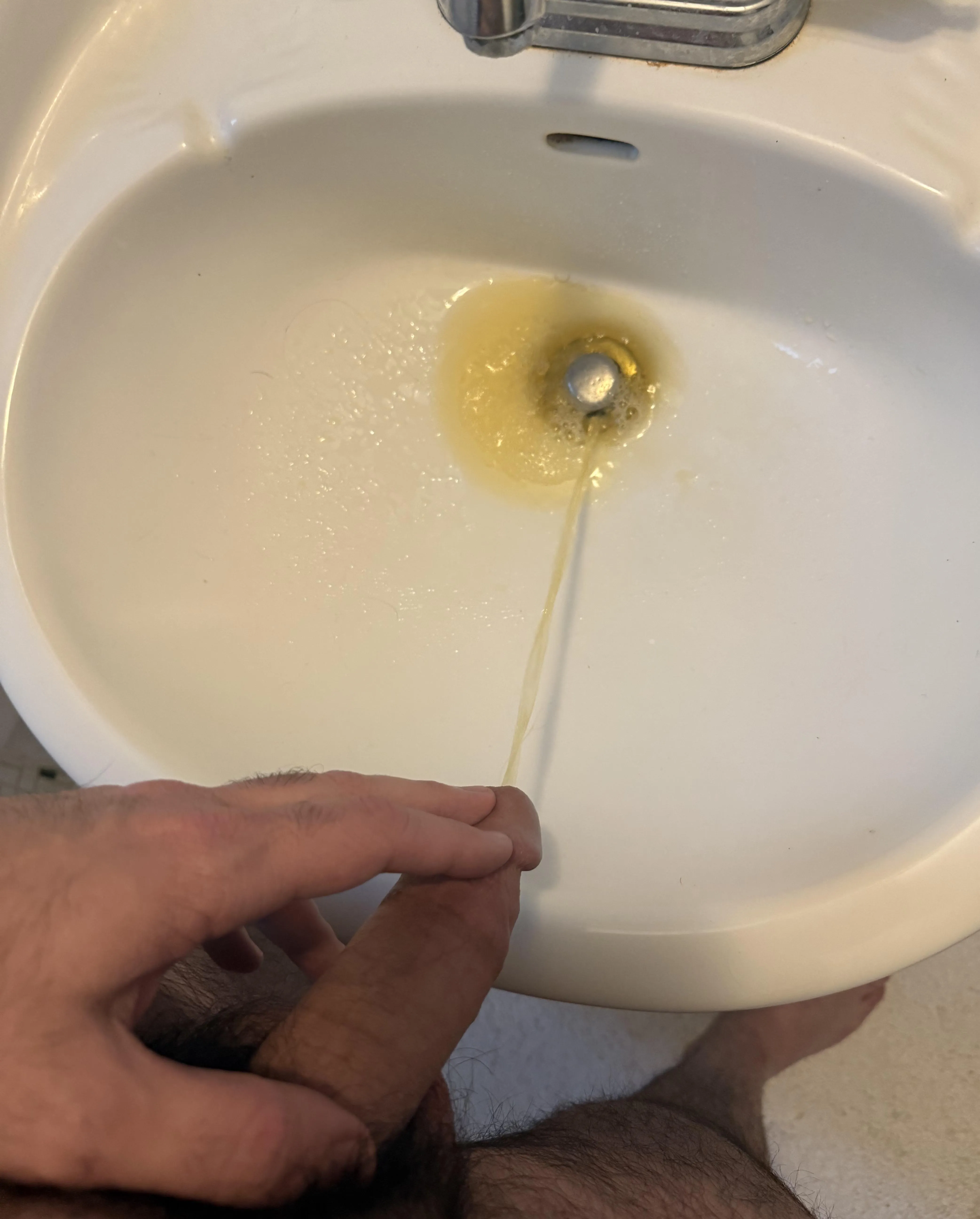 Too hard to aim into the toilet so I used the sink posted by ProofChampionship425