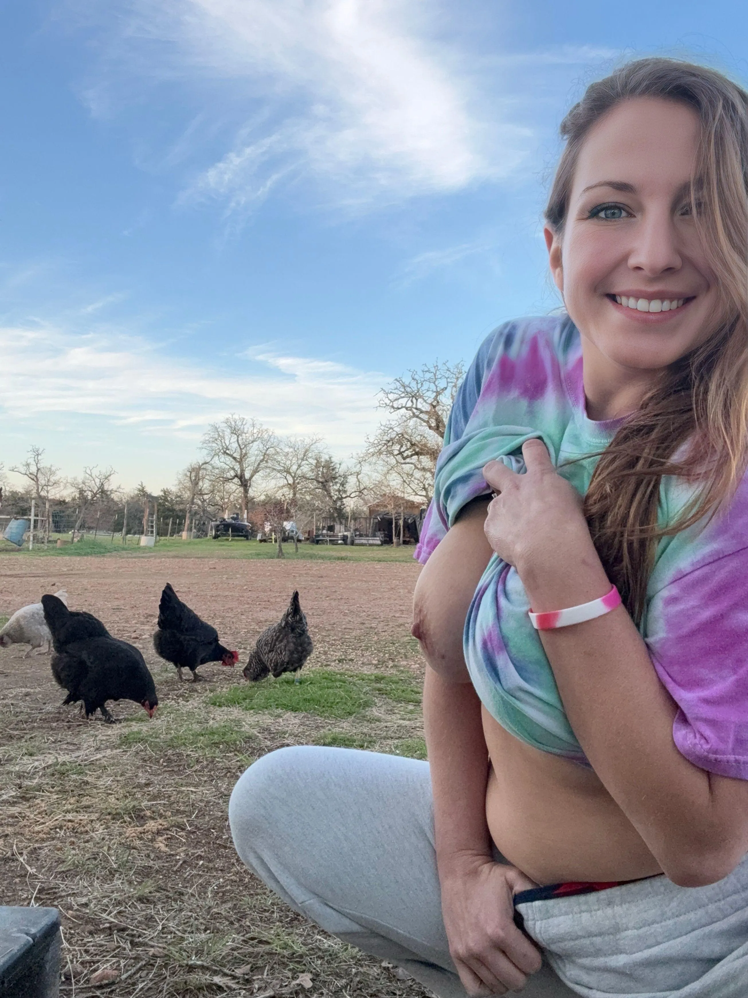 Just a chick and her chickens posted by Sasha_jo94