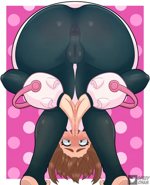 Ochako showing off the best part of her hero suit (spicycham)💙 by HHHub69