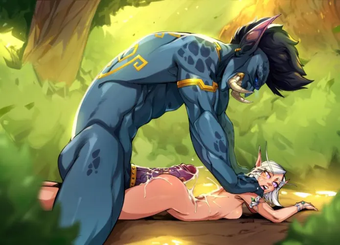 Troll and blood elf in their natural habitat (acht) [world of warcraft] by Da_Darius