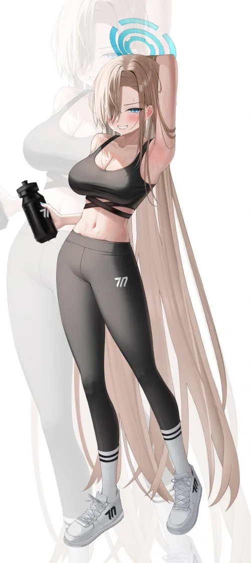 Workout Asuna [Blue Archive] by pinkqattie